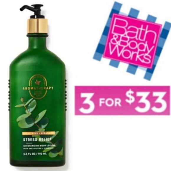 Bath & Body Works Aromatherapy Stress Relief Eucalyptus & Spearmint Body… - Picture 1 of 5